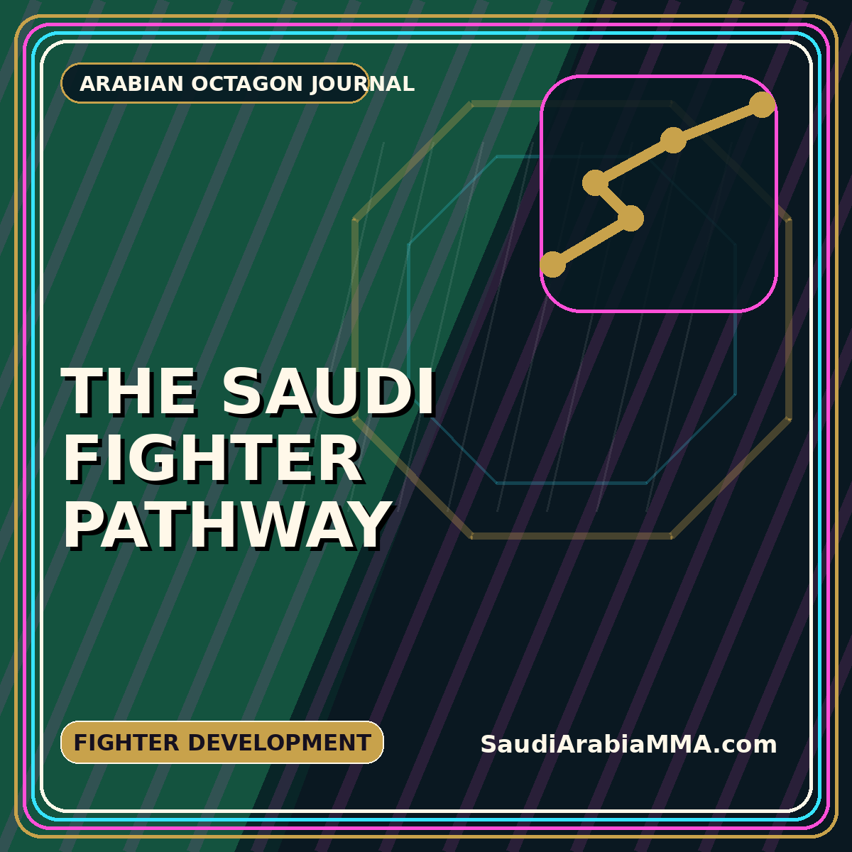 The Saudi Fighter Pathway featured typography graphic