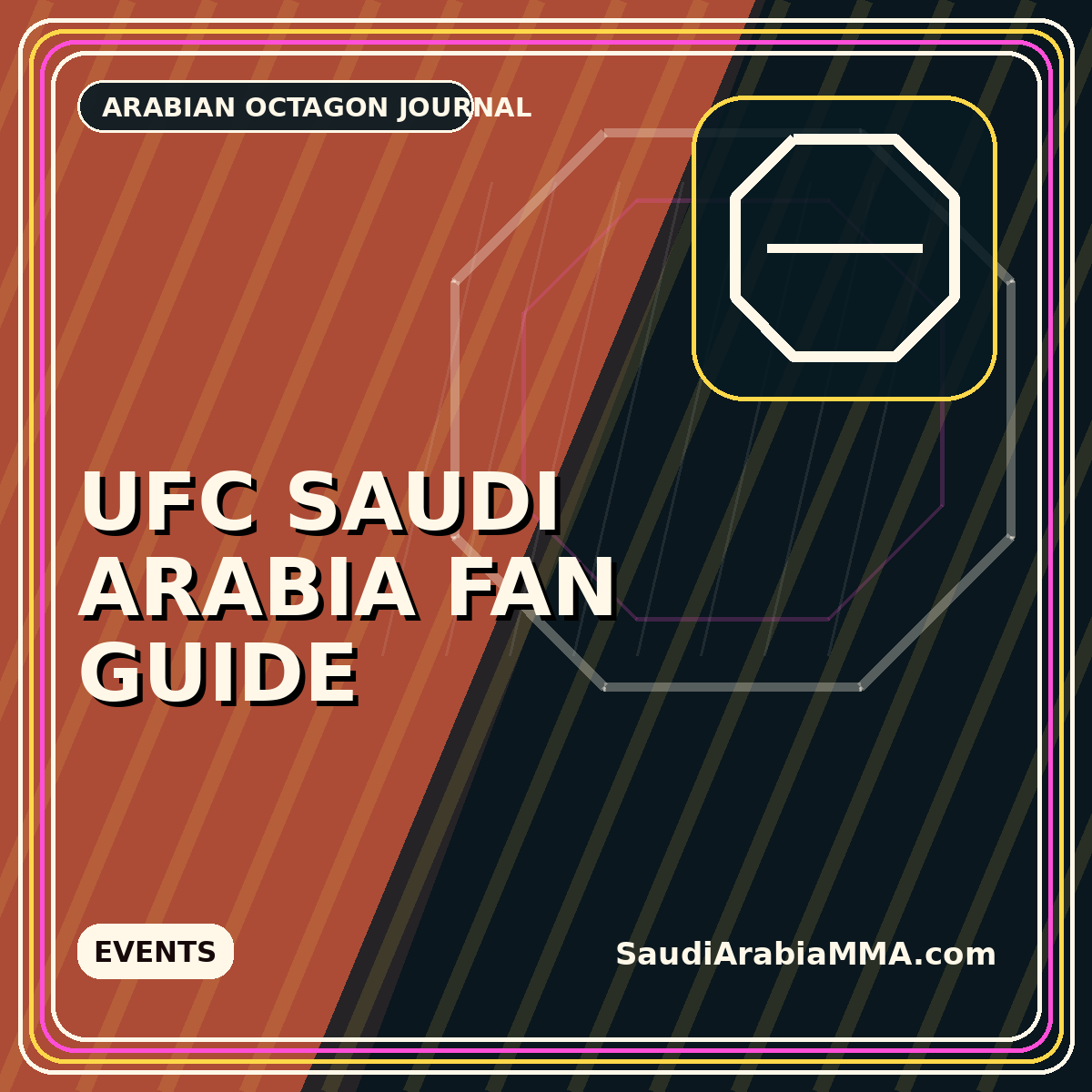 UFC Saudi Arabia Fan Guide featured typography graphic